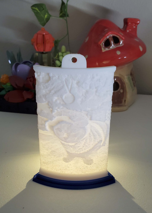 Custom 3D Lithophane portrait ornament large